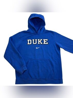 Nike Duke Blue Devils Men’s Fleece Hoodie Sweatshirt Pullover NCAA Blue size M